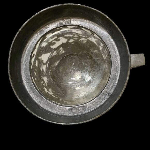 Asian Dragon Pewter Tankard Ngan Winghing 16 Oz Decorated Glass Lined Korea Vtg - Picture 10 of 14